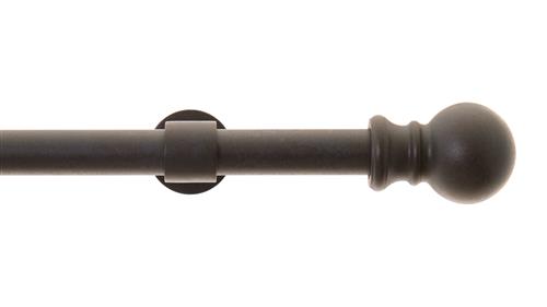 1" Metal Rod Set W/Ball Finial-6' L-Iron IRON 233