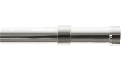 1.5" Metal Rod Set W/End Cap-4' L-Mirror Chrome MIRROR CHROM 99