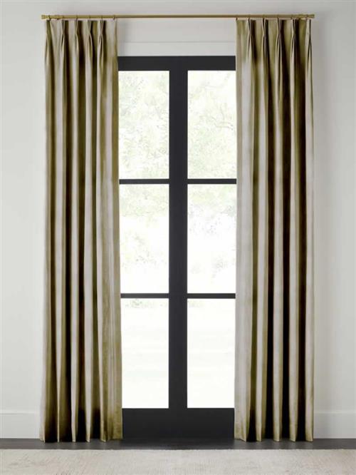 Drapery 84"L X 23"W-Pinch Pleat-Korba-Taupe - Single Panel