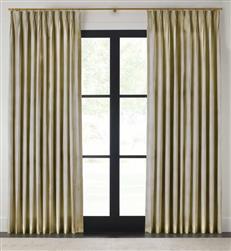 Drapery 105"L X 43"W-Pinch Pleat-Korba-Taupe - Single Panel