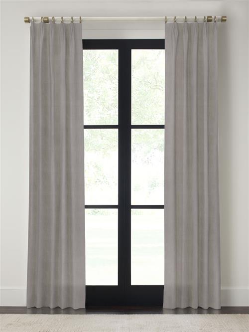 Drapery 84"L X 23"W-Fan Pleat-Emporio - Pewter - Single Panel