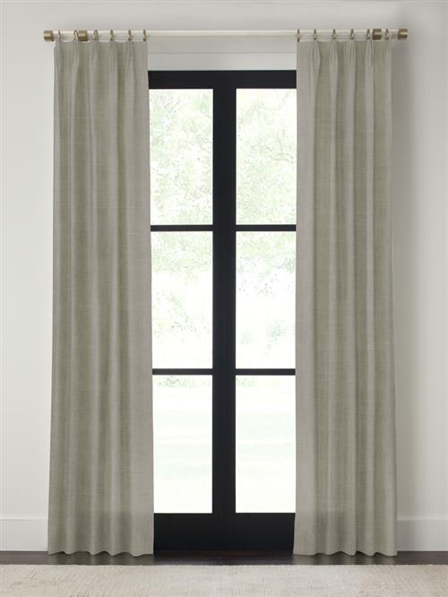 Drapery 84"L X 23"W-Fan Pleat-Wexford - Cement - Single Panel