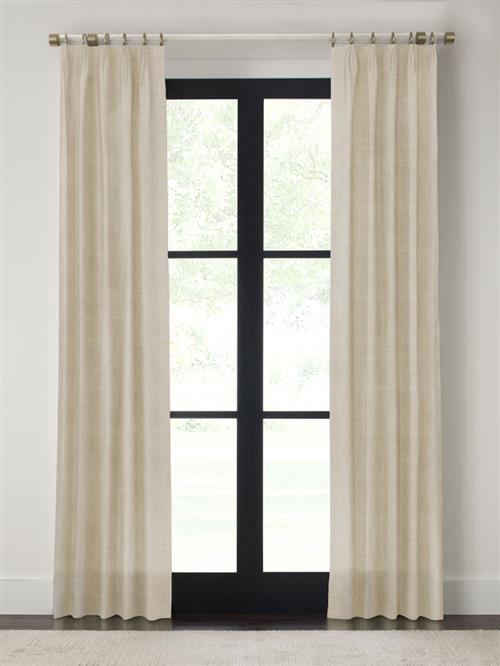 Drapery 84"L X 23"W-Fan Pleat-Wexford - Dove - Single Panel