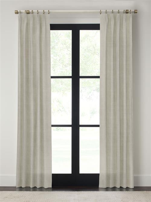 Drapery 84"L X 23"W-Fan Pleat-Wexford - Grey - Single Panel