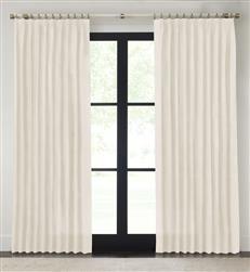 Drapery 84"L X 43"W-Fan Pleat-Emporio - White - Single Panel