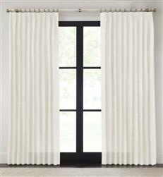 Drapery 90"L X 43"W-Fan Pleat-Wexford - Oyster - Single Panel