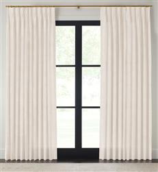 Drapery 105"L X 43"W-Pinch Pleat-Emporio - Ivory - Single Panel