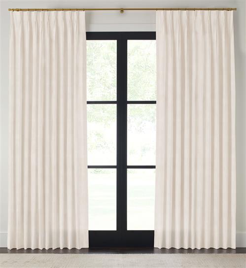 Drapery 84"L X 43"W-Pinch Pleat-Emporio - Ivory - Single Panel