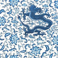 Chien Dragon - Luxe Collection - Indigo