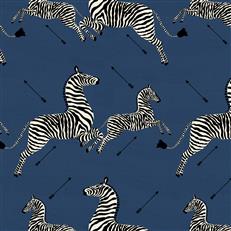Zebras - Scalamandre - Denim