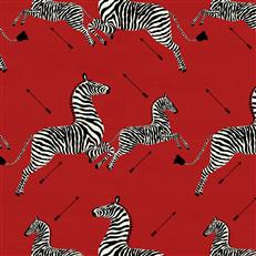 Zebras - Scalamandre - Masai Red