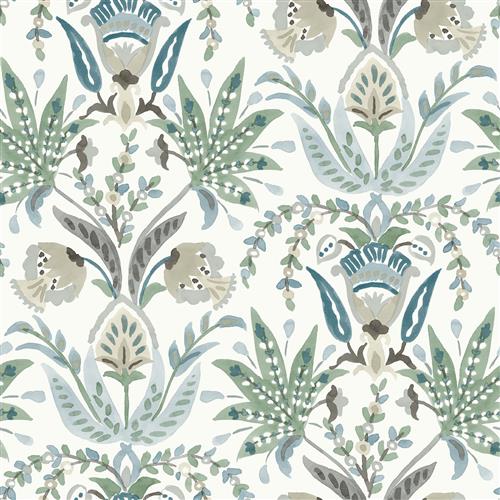 MN1910 - Mediterranean Wallpaper - Seaside Jacobean