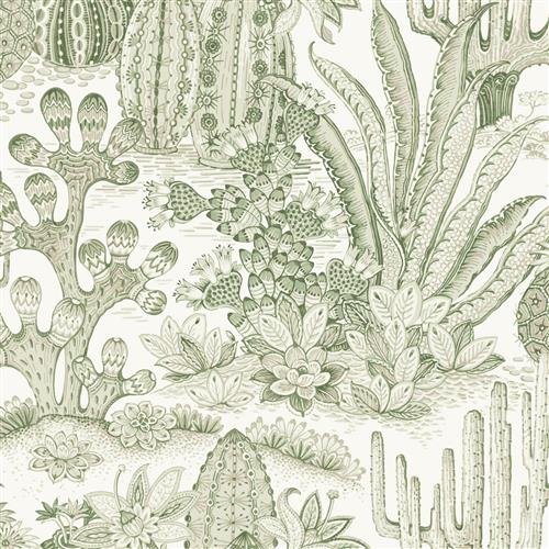 MT5631 - Montecito Wallpaper Lotus Land Cacti